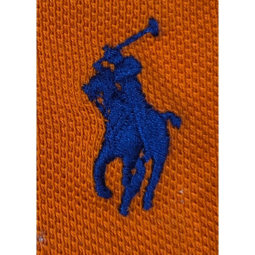 NEW Polo Ralph Lauren Mens Mesh Shirt Polo Orange Pony M Vintage NWT *FLAW*